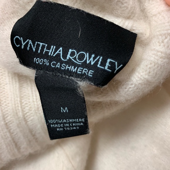 Cynthia Rowley ivory Cashmere Tunic Sweater m - Picture 5 of 5